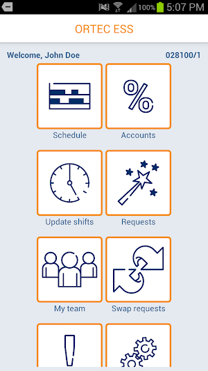 ORTEC Employee Self Service Screenshot 0