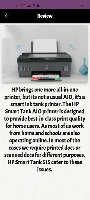 Hp smart tank 515 guide Screenshot 1