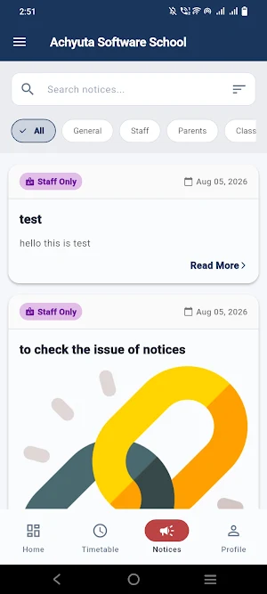 Guru Global School Staff App Screenshot 1