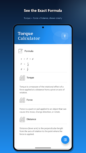 Torque Calculator Screenshot 2