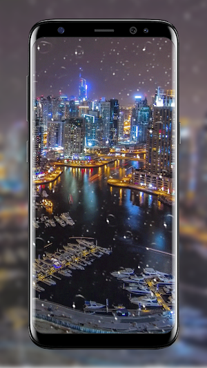 City Rain live wallpaper Screenshot 2