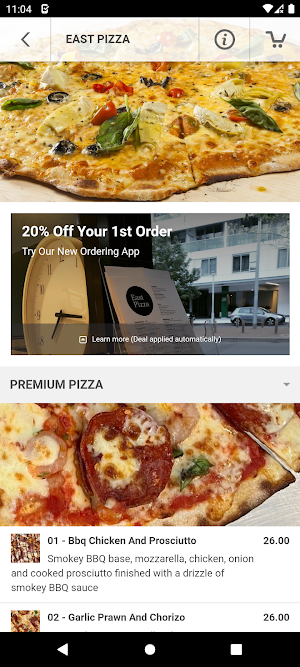 East Pizza Kingston Screenshot 2