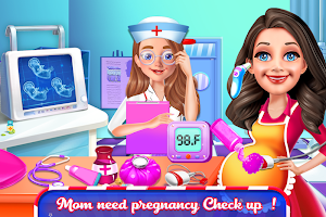 Mommy Birth Triplet Babies Learn Daily Professions Screenshot 1