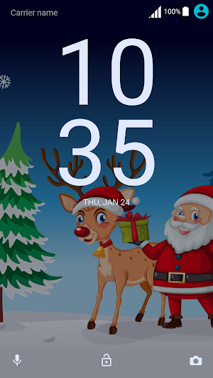 Santa in Winter | Live Wallpaper | Xperia Theme Screenshot 3