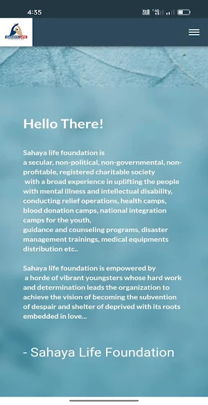 sahaya life foundation Screenshot 0