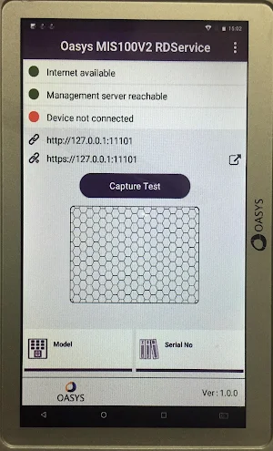 OASYS MIS100V2 RD Service Screenshot 0