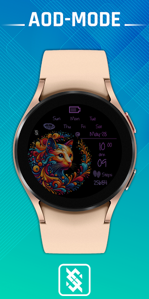 BFF61- Neon Art Cat colorful Screenshot 1