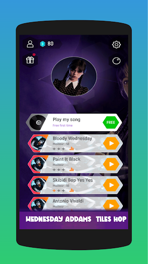 Wednesday Addams : Tiles Hop Screenshot 0