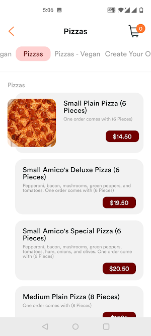 Amico's Pizza & Restaurant Screenshot 2