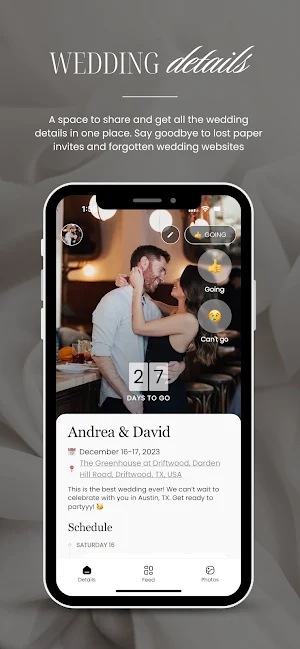 Guestlist Wedding App Screenshot 1
