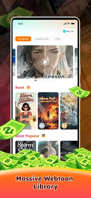 Toon Drama: Watch & Earn Cash Screenshot 1