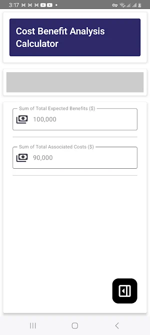 CBA Calculator Screenshot 2