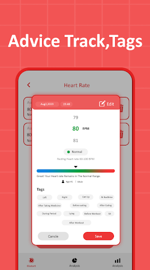 Blood Pressure & Sugar Tracker Screenshot 2