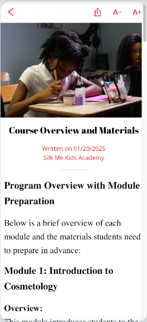 SILK ME KIDS ACADEMY Screenshot 3