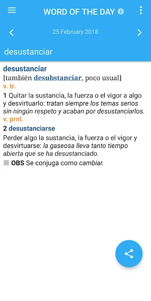 Compact Spanish Dictionary Screenshot 3