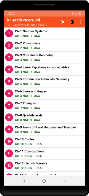 Class 9th Math NCERT Solutions Screenshot 1