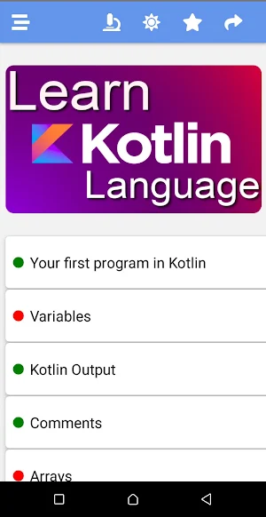 Kotlin exercises Screenshot 1