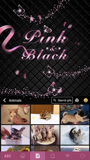Pink Black Keyboard Theme Screenshot 3