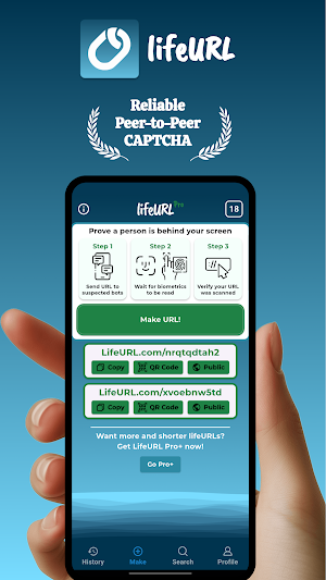 LifeURL: Peer to Peer CAPTCHA Screenshot 0