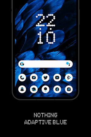 Nothing Adaptive Blue Icons Screenshot 0