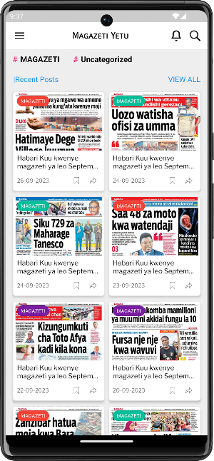 Magazeti ya leo tanzania Screenshot 0