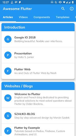 Awesome Flutter - Tutorials Screenshot 0