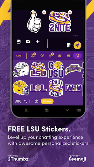 LSU TIGERS Social Hub, Keyboard & Stickers screenshot 7