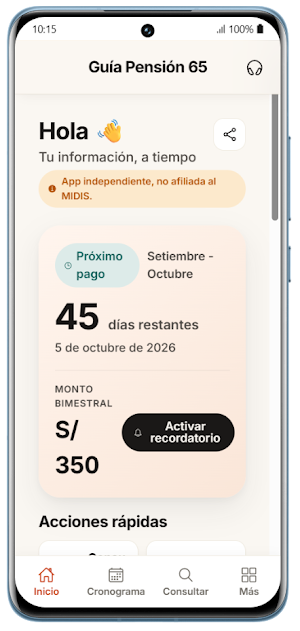 Guía Pensión 65 Perú Screenshot 0