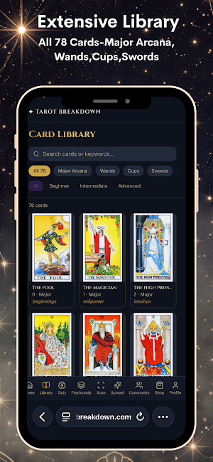 Tarot Breakdown Screenshot 1