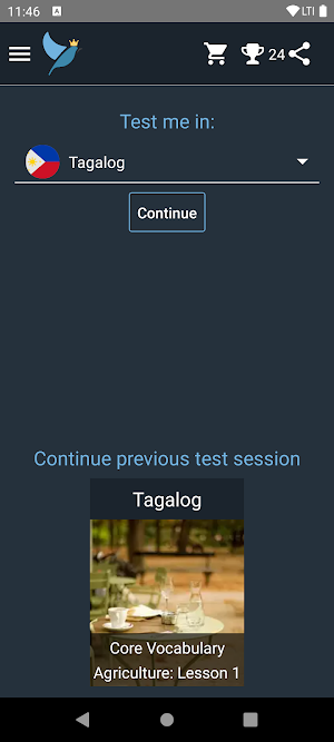 Tagalog Language Tests Screenshot 0