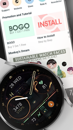 RetroFuture analog watch face Screenshot 3