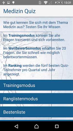 Medizin Quiz Screenshot 1
