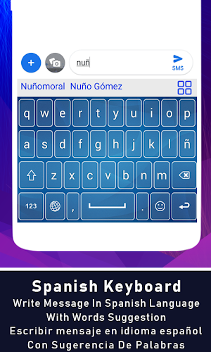 Spanish Keyboard & Spanish language keyboard Screenshot 1