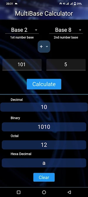 MultiBase Calculator Screenshot 2