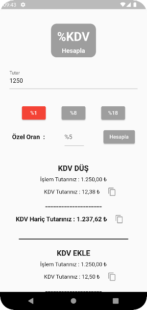 KDV Hesaplama : dahil ve hariç Screenshot 0
