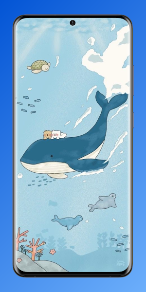 Kawaii Whale Wallpaper Screenshot 1
