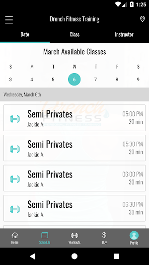 Drench Fitness Training Screenshot 1