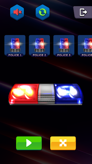 Police siren sound with strobe lights Screenshot 1