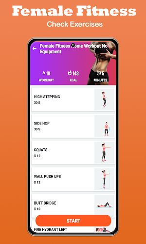 Female Fitness Home Workout Screenshot 1