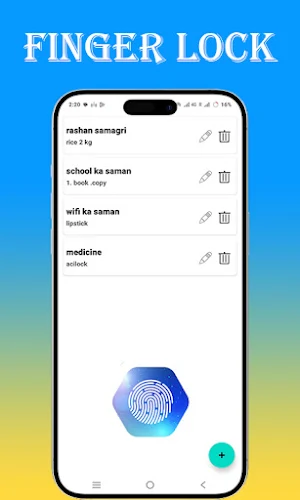 Fingerprint Notepad Screenshot 1