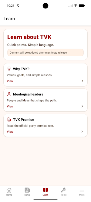 TVK Power – Supporter App Screenshot 1
