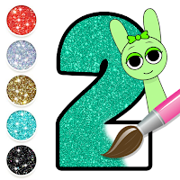 Glitter Number & ABC Coloring