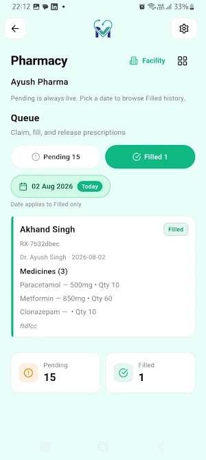 MedSahi PMS Screenshot 2