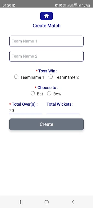 Street Cricket - Score Tracker Screenshot 1