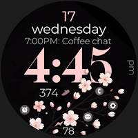 Cherry Blossom pink watch face