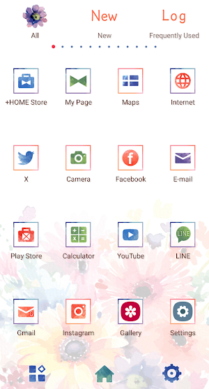 Watercolor Flowers Theme +HOME Screenshot 2