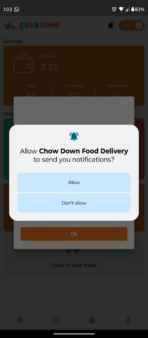 Chowdown Delivery App Screenshot 2