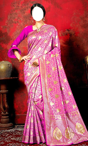 Pattu Saree Photo Montage Screenshot 0