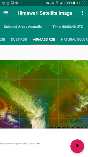 Live Himawari Satellite Image Screenshot 1