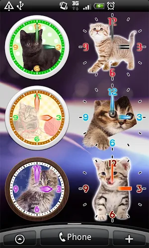 Cats Analog-Clocks Widget Screenshot 2